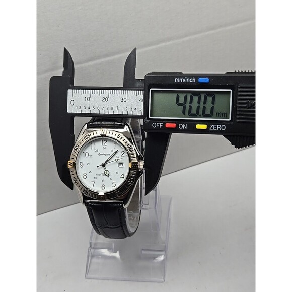 Remington 38 096 Men Quartz Compass Bezel Watch White Dial Date New Battery 3ATM - Picture 4 of 11